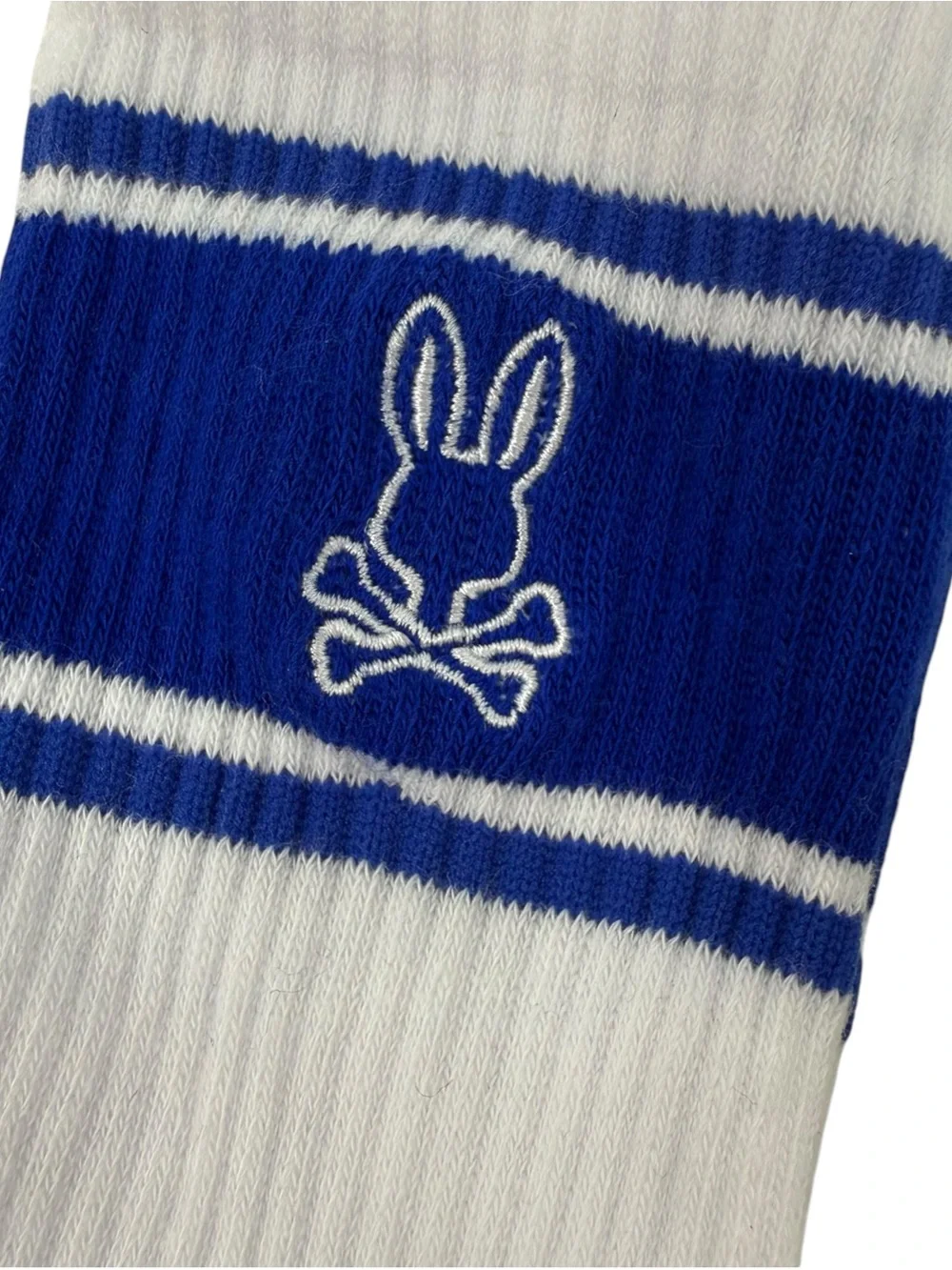 Psycho Bunny Mens 2 pair Sport White Black Socks One Size‎ New